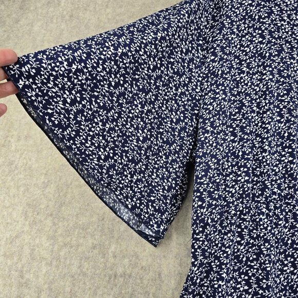 Helenemari Womens Maxi Dress Navy Blue/White Floral Print US Size 26 Lightweight - Picture 3 of 6